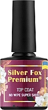 Топ для гель-лаку без липкого шару, 8 мл - Silver Fox Top Coat No Wipe Super Shine — фото N1