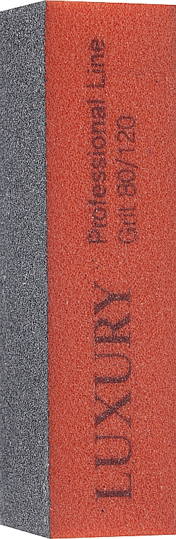 Багатофункціональний блок для нігтів, 80/120, чорно-помаранчевий - Beauty LUXURY — фото N1