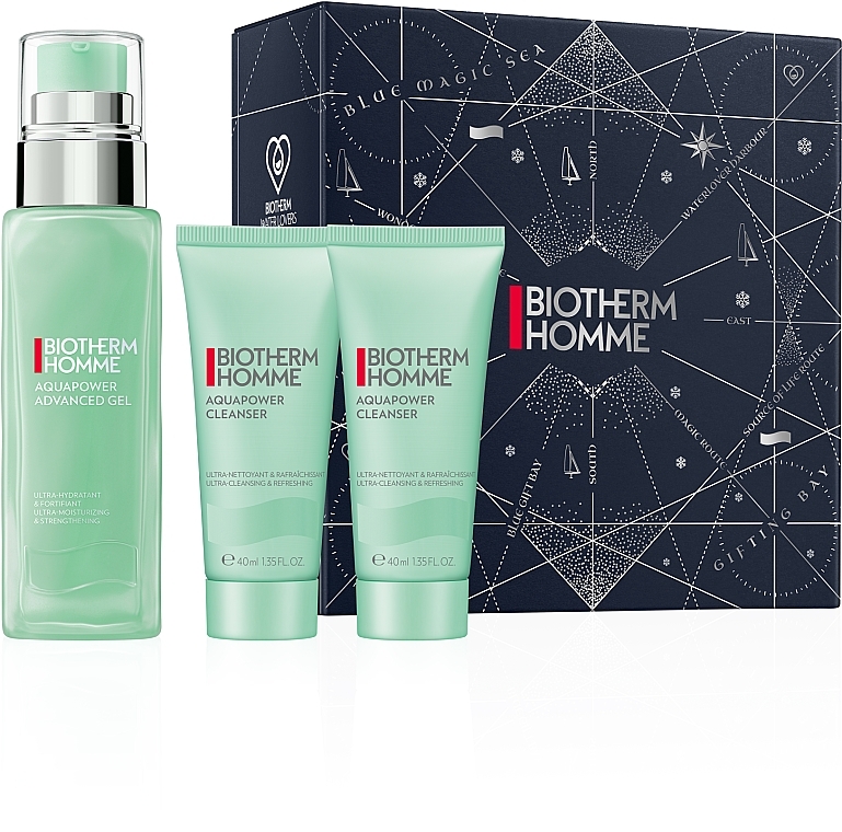 Набір - Biotherm Homme Aquapower (f/cleanser/2x40ml+ f/gel/75ml) — фото N1