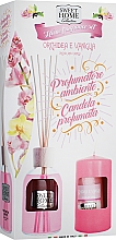 Парфумерія, косметика Набір "Орхідея й ваніль" - Sweet Home Collection Home Fragrance Set (diffuser/100ml + candle/135g)