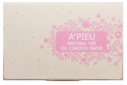 Духи, Парфюмерия, косметика Матирующие салфетки - A'pieu Natural 100 Oil Control Paper 