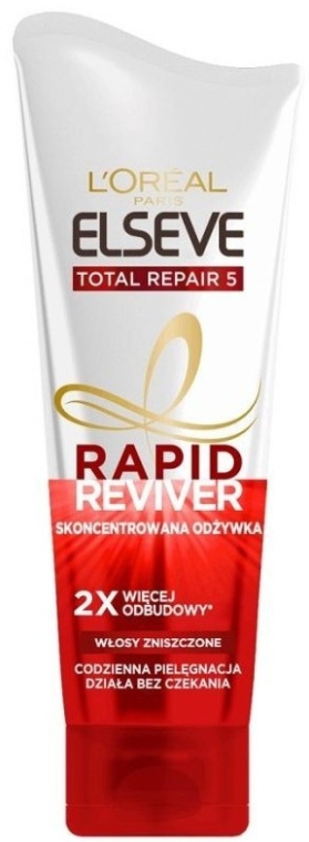 Концентрований кондиціонер для пошкодженого волосся - L'Oreal Paris Elseve Rapid Reviver Total Repair 5 — фото N1
