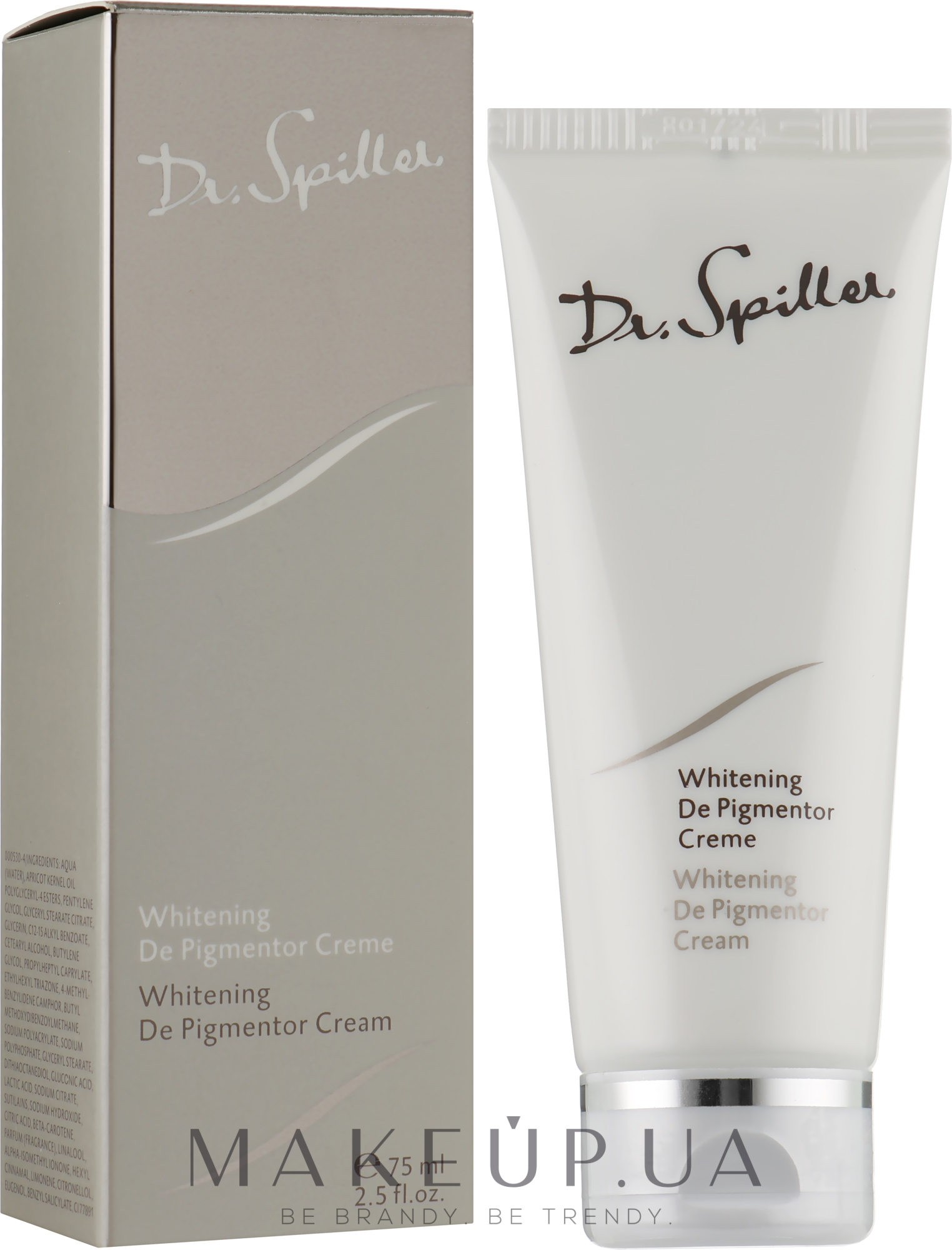 Освітлювальний депігментувальний крем  - Dr. Spiller Whitening De Pigmentor Cream — фото 75ml