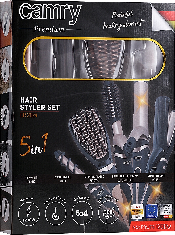 Набор для укладки волос 5 в 1 - Camry CR 2024 — фото N1