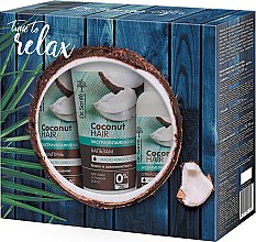 Духи, Парфюмерия, косметика УЦЕНКА Косметический набор - Dr. Sante Coconut Hair Time To Relax (h/shm/250ml + h/balm/200ml + h/spr/150ml) *