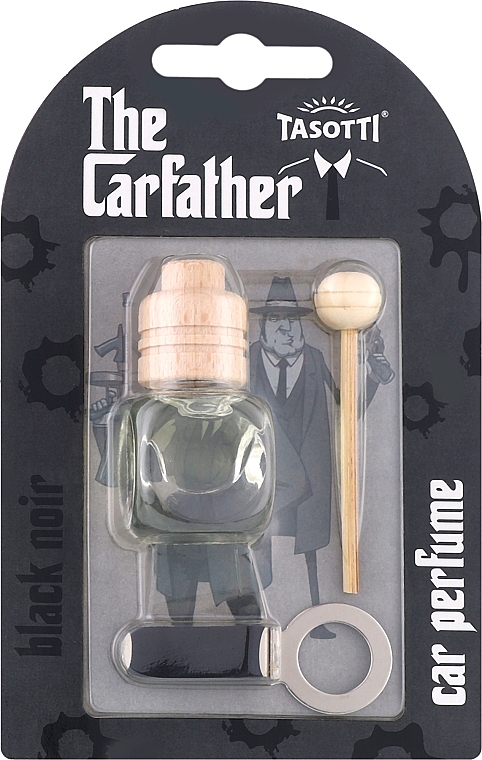 Автомобільний ароматизатор на дефлектор - Tasotti Carfather Wood Black Noir — фото N1