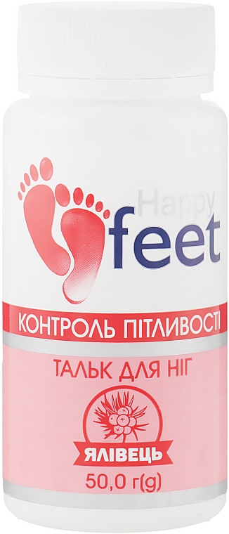 Тальк для ніг "Контроль пітливості. Ялівець" - Happy Feet — фото N1