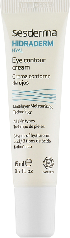 Разглаживающий крем для кожи вокруг глаз - SesDerma Laboratories Hidraderm Hyal Eye Contour Cream