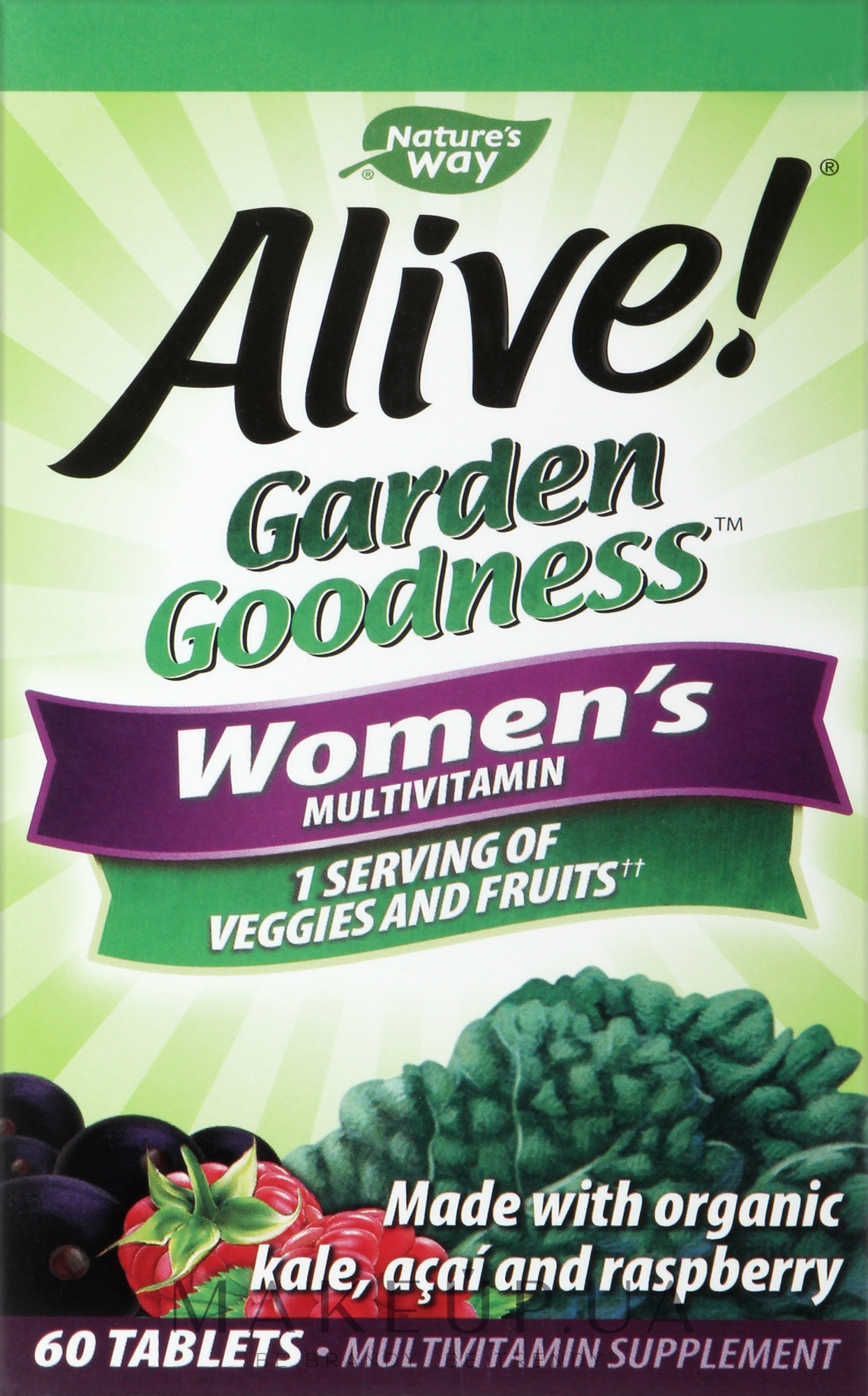 Мультивитамины для женщин - Nature's Way Alive Garden Goodness Women's Multivitamin — фото 60шт