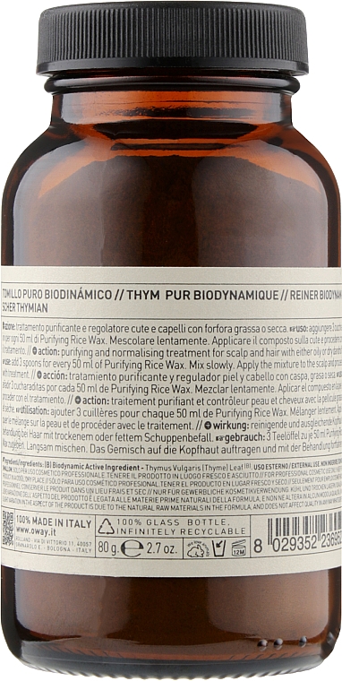 Пудра тмину для шкіри голови - Rolland Oway Purifying Pure Biodynamic Thyme — фото N2