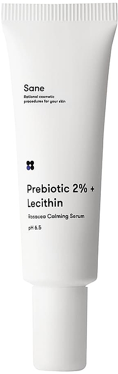 Успокаивающая сыворотка-бустер для лица - Sane Prebiotic 2% + Lecithin Rosacea Calming Serum pH 6.5 — фото N2