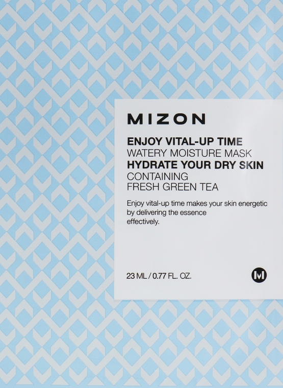 Тканевая маска "Зеленый чай" - Mizon Enjoy Vital-Up Time Watery Moisture Mask