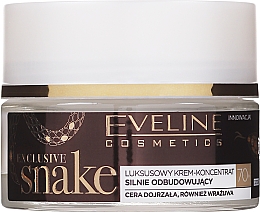 Парфумерія, косметика Крем для обличчя - Eveline Cosmetics Exclusive Snake Luxury Strongly Rebuilding Cream Concentrate 70+