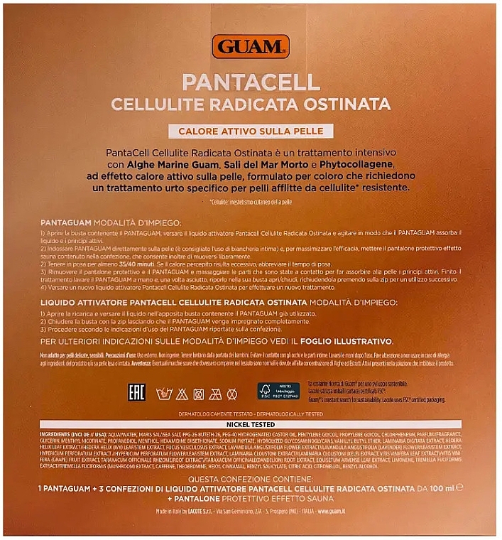 Лосьон против стойкого целлюлита - Guam Liquido Attivatore Pantacell Cellulite Radicata Ostinata — фото N2