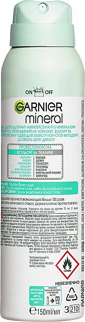 Дезодорант-антиперспірант для тіла "Невидимий дотик свіжості" - Garnier Mineral Deodorant  — фото N2