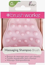 Масажна щітка для шампуню, рожева - Brushworks Shampoo Massage Brush — фото N1