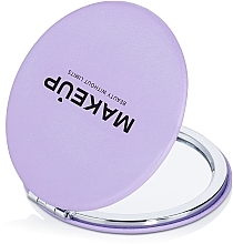 Розкладне кишенькове дзеркальце, кругле, фіолетове - MAKEUP — фото N2