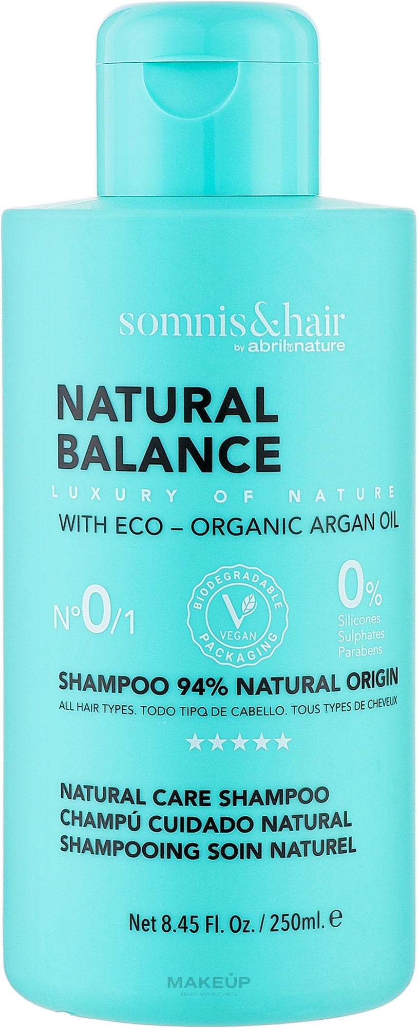 Шампунь для волосся з 94% натуральних інгредієнтів - Somnis & Hair Shampoo 94% Natural Origin — фото 250ml