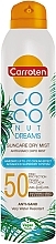 Сонцезахисний міст для тіла - Carroten Coconut Dreams Suncare Dry Mist Spray SPF50 — фото N1