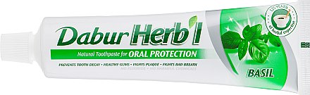 Набір "Basil", червоний - Dabur Herb`l (toothbrush/1 шт. + toothpaste/150g) — фото N3