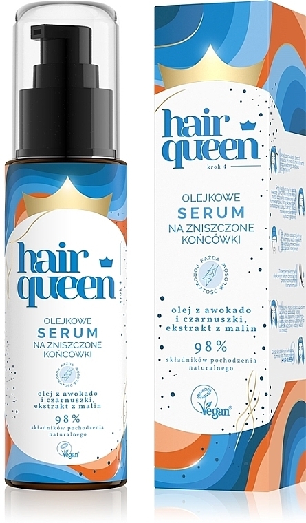 Олія-сироватка для пошкоджених кінчиків - Hair Queen Serum — фото N1