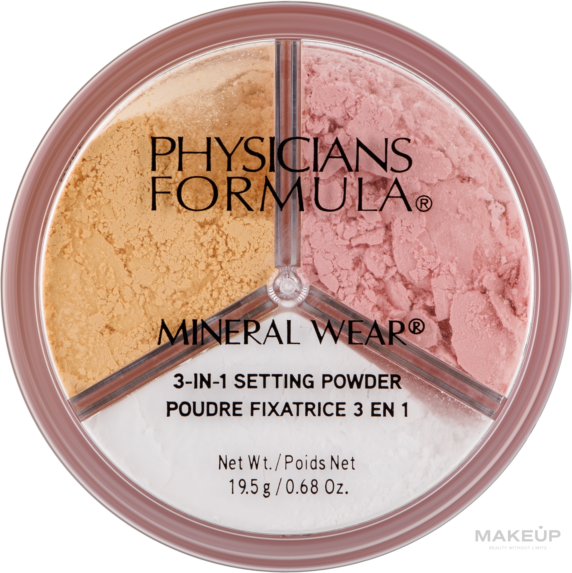 Фиксирующая пудра для лица - Physicians Formula Mineral Wear 3-In-1 Setting Powder  — фото 19.5g