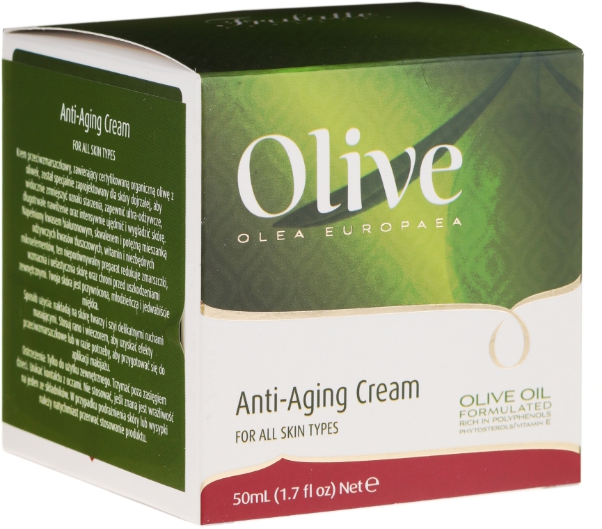 Антивіковий крем для всіх типів шкіри обличчя - Frulatte Olive Anti-Aging Cream