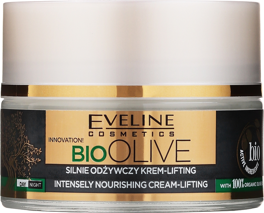 Інтенсивний живильний ліфтинг-крем для обличчя - Eveline Cosmetics Bio Olive Intensely Nourishing Cream-lifting