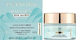 Розкішний крем проти зморщок 70+ на день і ніч для зрілої шкіри, зокрема чутливої - Dermika Maestria Skin Matrix — фото N2