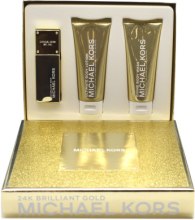 Духи, Парфюмерия, косметика Michael Kors 24K Brilliant Gold - Набор (edp/50ml + b/lot/100ml + sh/gel/100ml)