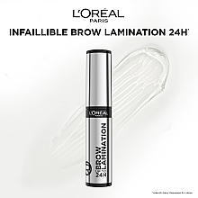 Стойкая прозрачная тушь для бровей - L'Oréal Paris Infaillible 24H Brow Lamination — фото N2