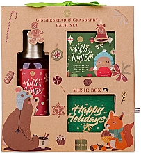 Набор - Accentra Hello Winter Gingerbread & Cranberry Bath Set (sh/gel/100ml + bath/salt/80g + music/box/1pcs) — фото N1