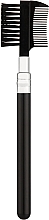 Щеточка двусторонняя для ресниц и бровей CS-161, ручка черная+серебро, длина 118 мм - Cosmo Shop — фото N1