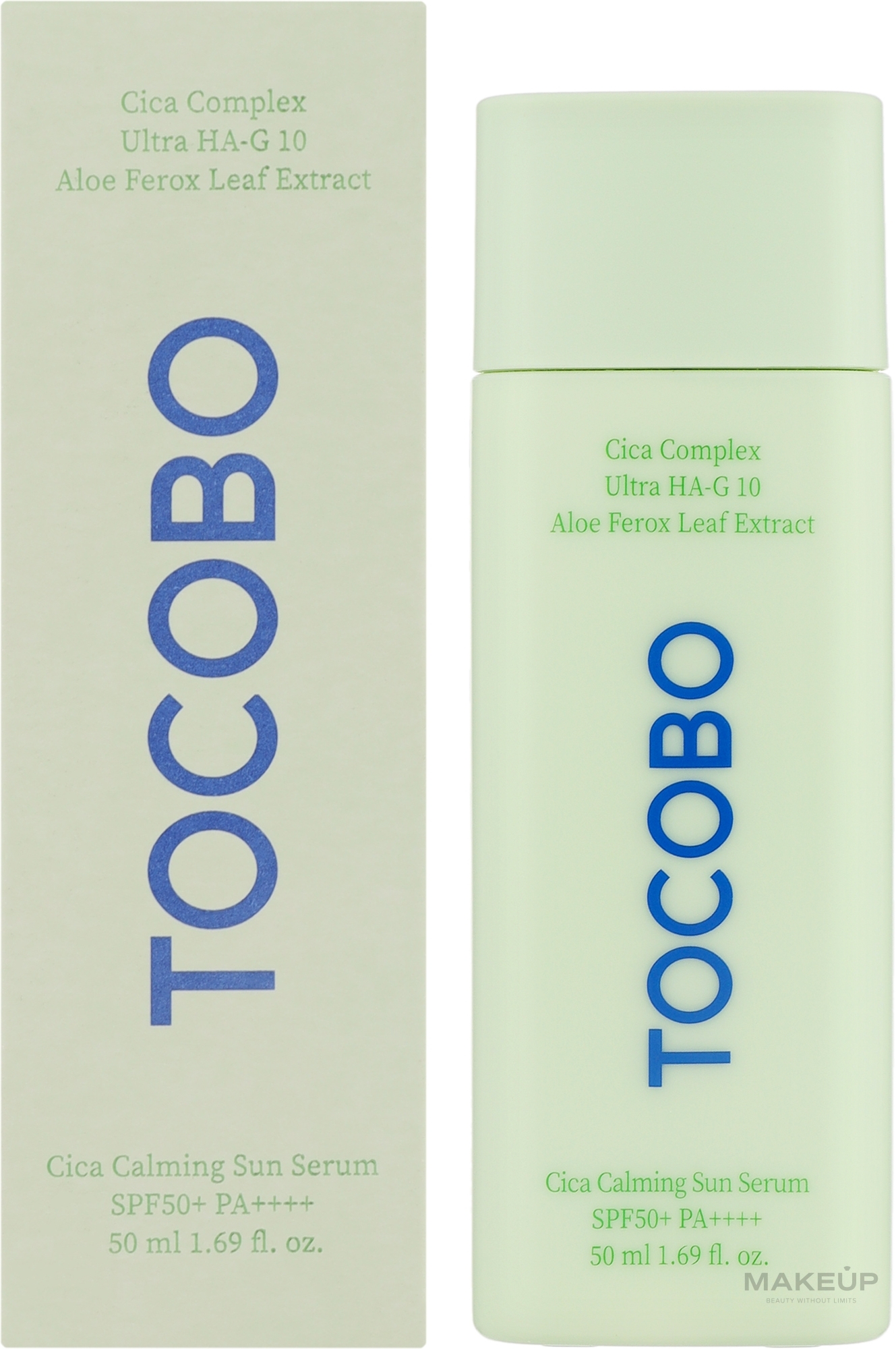 Сонцезахисна сироватка для чутливої шкіри - Tocobo Cica Calming Sun Serum Spf 50+ Pa++++ — фото 50ml