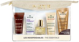 Духи, Парфюмерия, косметика Набор "Золотая коллекция" - Nuxe The Essentials Travel Kit (gel/15ml + f/cr/15ml + oil/10ml + h/cr/15ml + sh/oil/30ml)