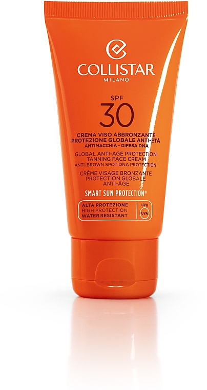 Крем проти пігментних плям - Collistar Global Anti-Age Protection Tanning Face Cream SPF 30