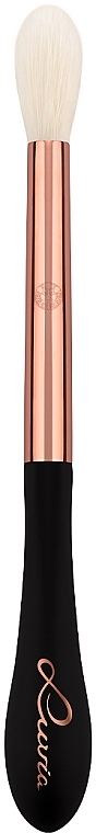 Кисть для растушевки теней, VS325, черная с розовым золотом - Luvia Cosmetics Crease Blender Brush Black Rose Gold — фото N1
