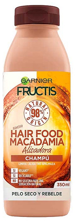 Ультра-питательный шампунь - Garnier Fructis Hair Food Macadamia Smoothing Shampoo — фото N1