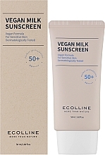 Веганське сонцезахисне молочко для обличчя й тіла - Ecolline Vegan Milk Sunscreen 50+ PA++++ — фото N2