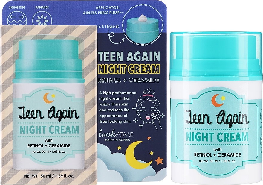 Увлажняющий ночной крем для лица - Look At Me Teen Again Night Cream — фото N2