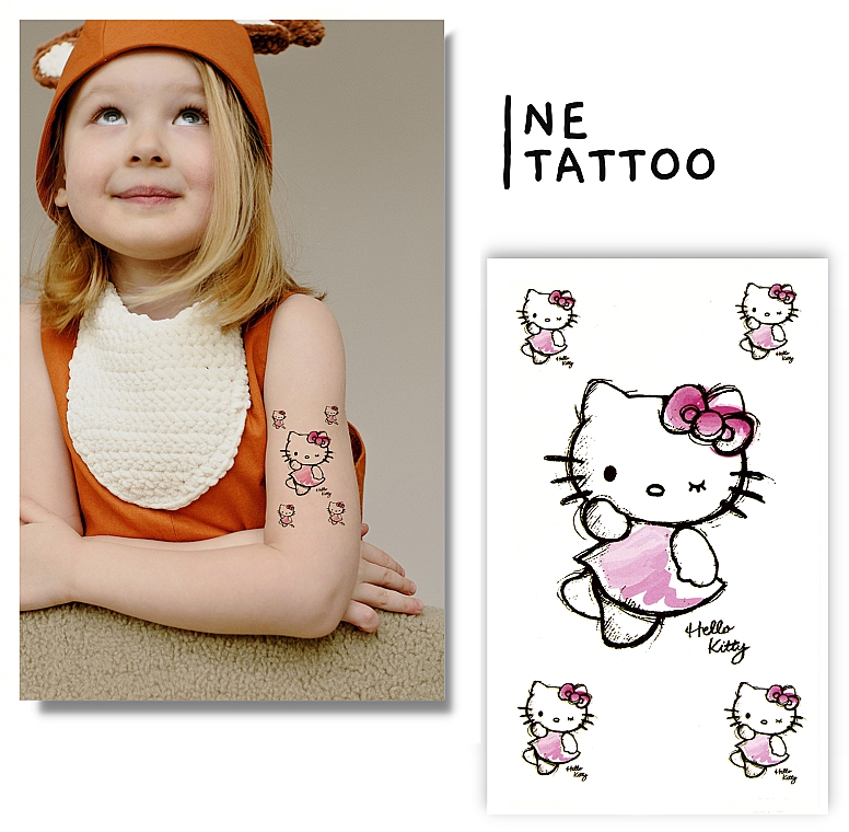 Набор временных тату "Hello Kitty" - Ne Tattoo