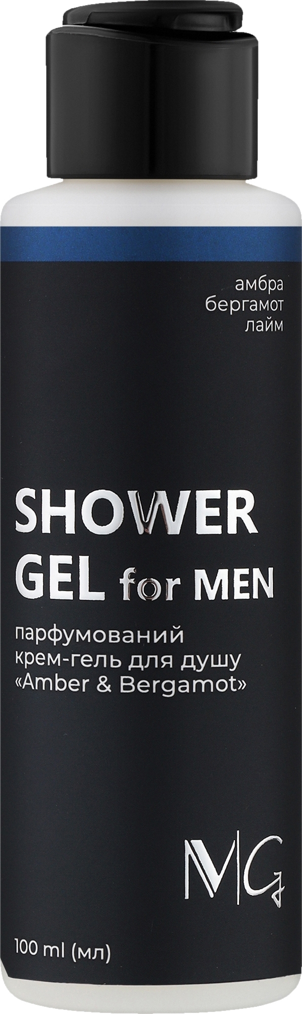 Парфумований чоловічий крем-гель для душу - MG Spa Amber & Bergamot Shower Gel For Men — фото 100ml