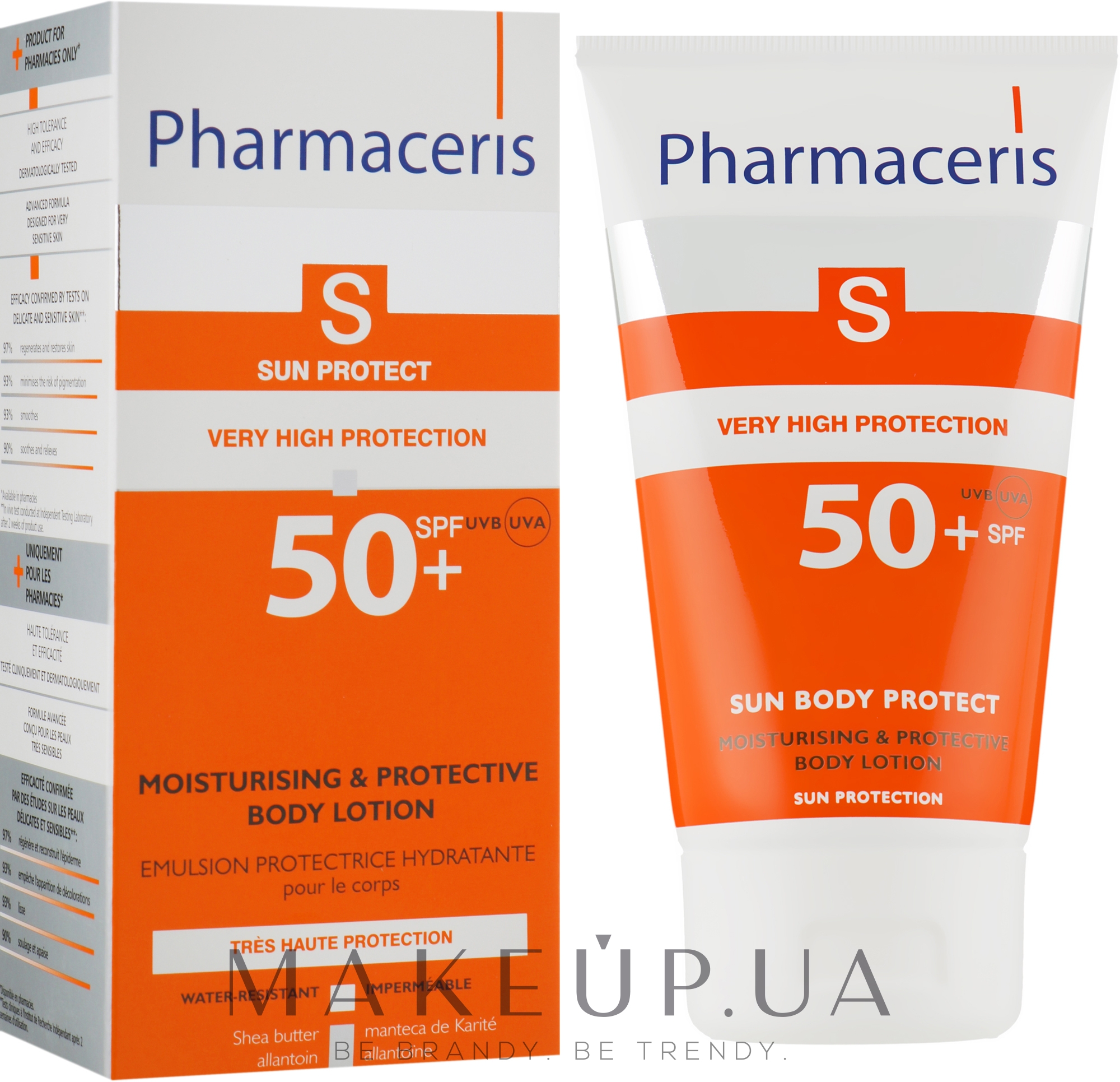 Гидролипидный защитный бальзам для тела - Pharmaceris S Sun Body Protect SPF50+ — фото 150ml