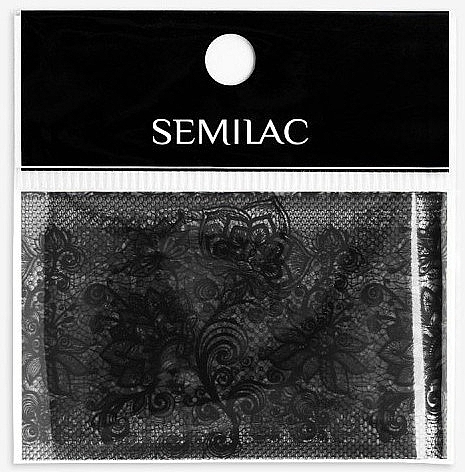 Декор для манікюру - Semilac 06 Transfer Nagelfolie Semilac Black Lace — фото N1