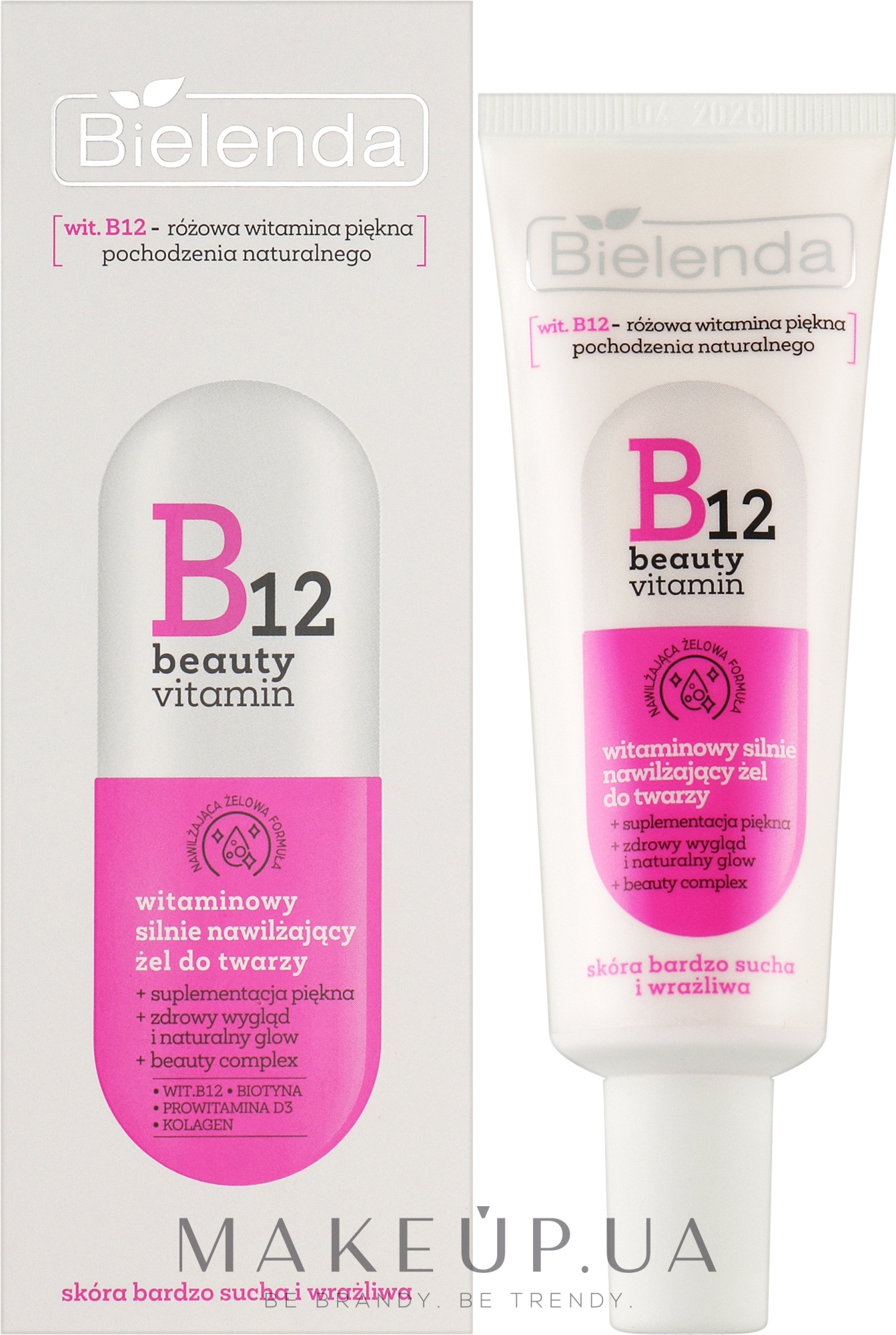 Зволожувальний гель для обличчя - Bielenda B12 Beauty Vitamin Moisturizing Face Gel — фото 50ml