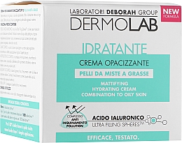 Матувальний зволожувальний крем - Deborah Milano Dermolab Mattiying Hydrating Cream SPF 15 — фото N3