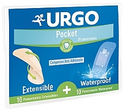 Парфумерія, косметика Набір пластирів еластичних і водонепроникних, 2x7.2 см - Urgo Pocket Extensible + Waterproof