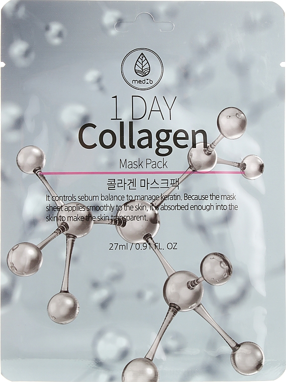 Маска тканинна для обличчя з колагеном - Med B Collagen Mask Pack — фото N1