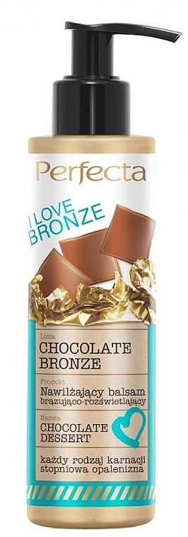 Зволожувальний бронзувальний бальзам для тіла «Шоколад» - Perfecta I Love Bronze Balm — фото N1