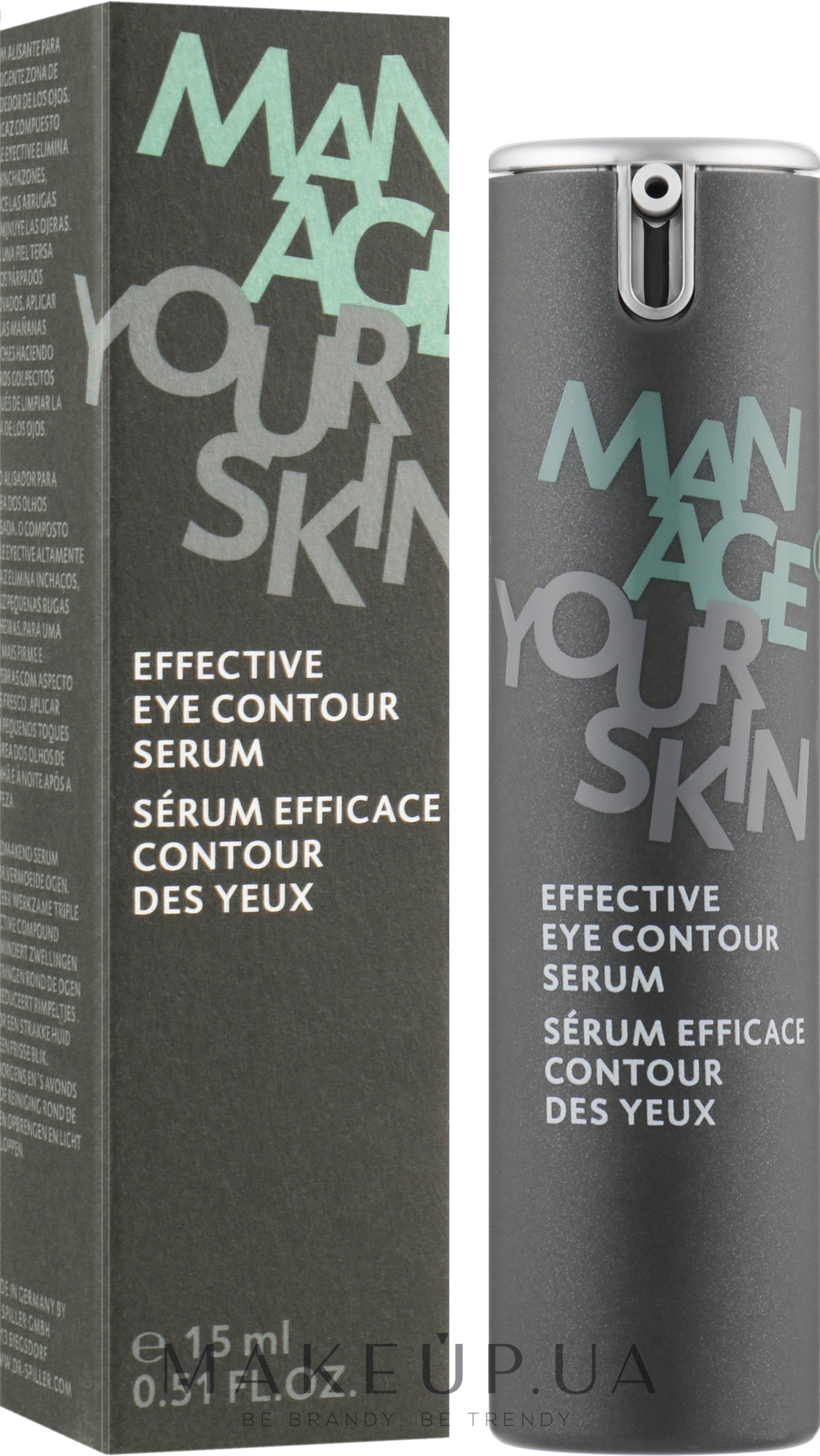 Ефективна сироватка для шкіри навколо очей - Dr. Spiller Manage Your Skin Effective Eye Contour Serum — фото 15ml